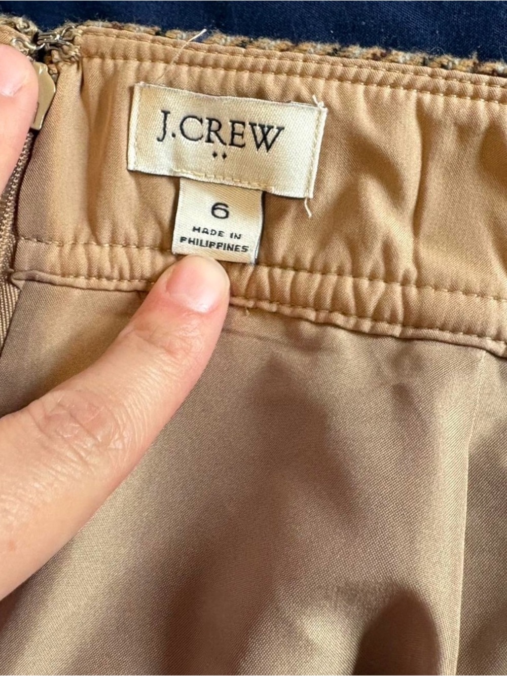 J.Crew Brown Plaid Mini Skirt Women’s Size 6 Classic Preppy A-Line Skirt - Picture 4 of 4